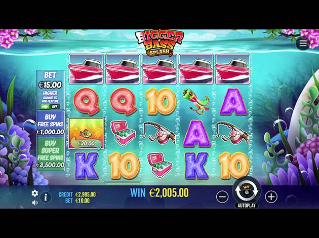 Bigger Bass Splash Mobile Slot Game Screenshot Image